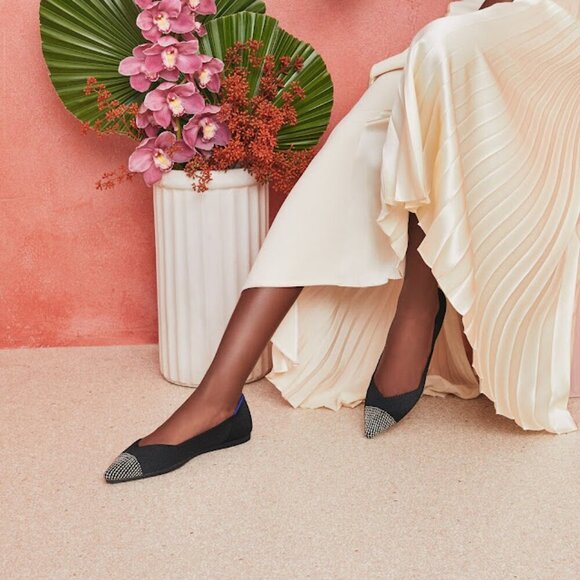 Rothy's Gone Wild: Rothy's The Point Flats in Licorice - Picture 2 of 12